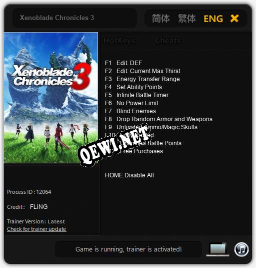 Xenoblade Chronicles 3: Трейнер +12 [v1.6]