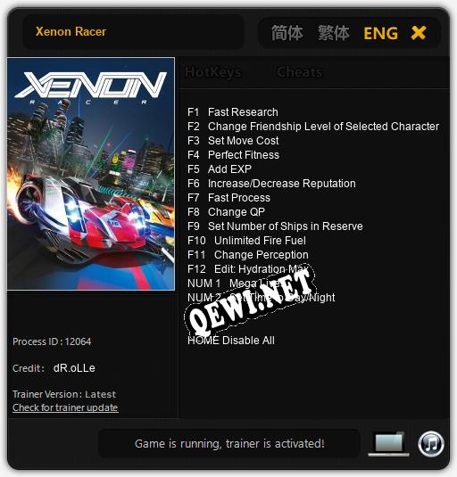 Xenon Racer: ТРЕЙНЕР И ЧИТЫ (V1.0.74)