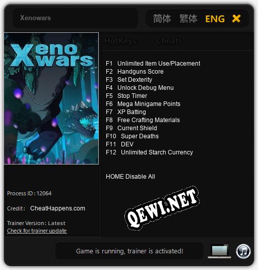 Xenowars: Трейнер +12 [v1.6]