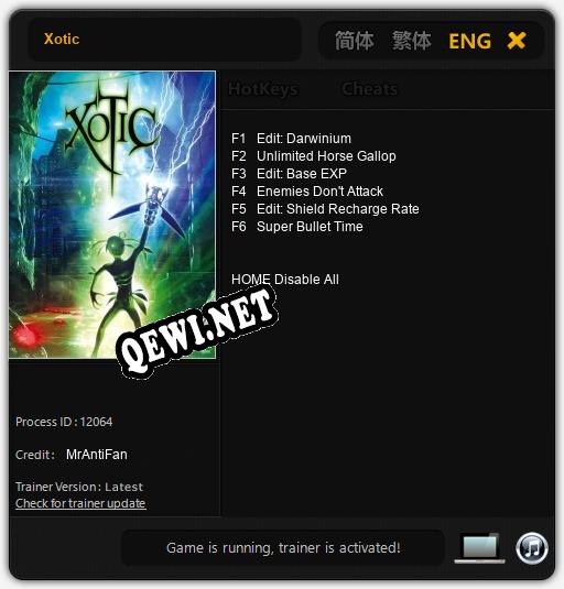 Xotic: Трейнер +6 [v1.4]