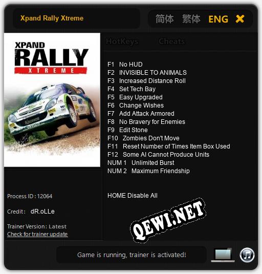 Xpand Rally Xtreme: Трейнер +14 [v1.2]