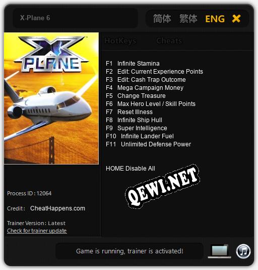 X-Plane 6: Трейнер +11 [v1.3]