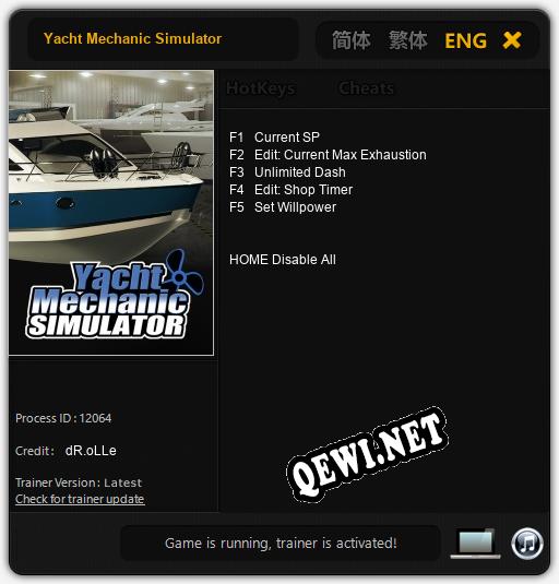 Yacht Mechanic Simulator: Читы, Трейнер +5 [dR.oLLe]