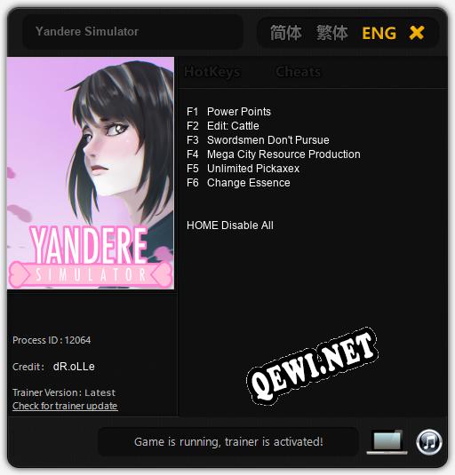 Yandere Simulator: Читы, Трейнер +6 [dR.oLLe]