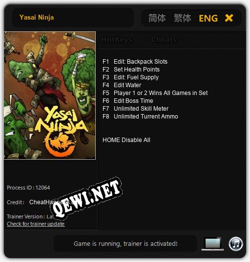 Yasai Ninja: Читы, Трейнер +8 [CheatHappens.com]