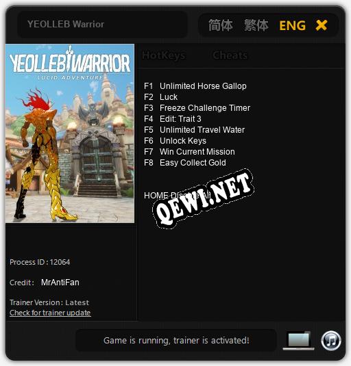 YEOLLEB Warrior: ТРЕЙНЕР И ЧИТЫ (V1.0.37)