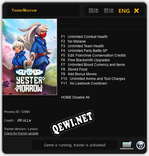 YesterMorrow: ТРЕЙНЕР И ЧИТЫ (V1.0.9)