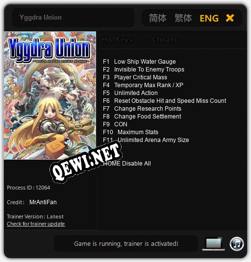 Yggdra Union: ТРЕЙНЕР И ЧИТЫ (V1.0.23)
