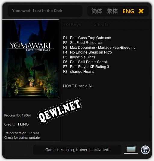 Yomawari: Lost in the Dark: Читы, Трейнер +8 [FLiNG]