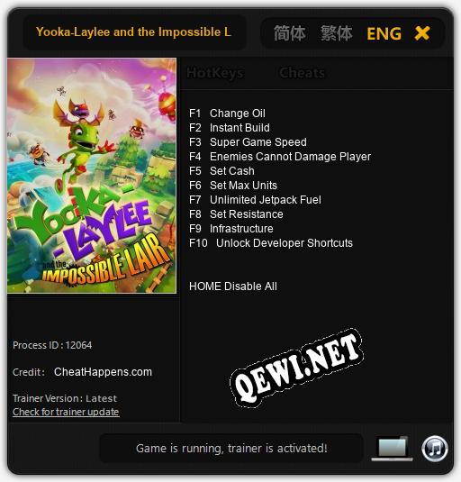 Yooka-Laylee and the Impossible Lair: ТРЕЙНЕР И ЧИТЫ (V1.0.78)