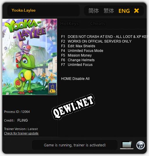 Трейнер для Yooka-Laylee [v1.0.5]