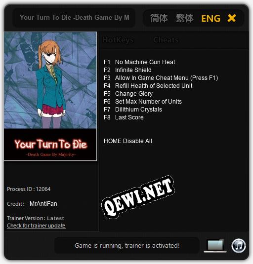 Your Turn To Die -Death Game By Majority-: ТРЕЙНЕР И ЧИТЫ (V1.0.58)