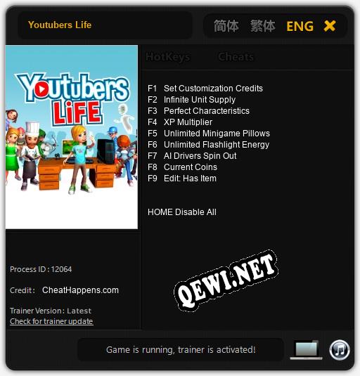 Youtubers Life: Трейнер +9 [v1.3]