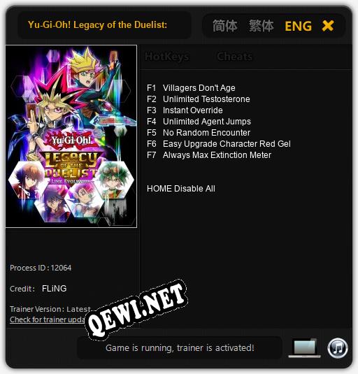 Yu-Gi-Oh! Legacy of the Duelist: Link Evolution!: Трейнер +7 [v1.4]