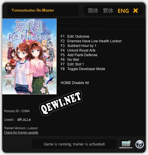 Yumeutsutsu Re:Master: Читы, Трейнер +8 [dR.oLLe]