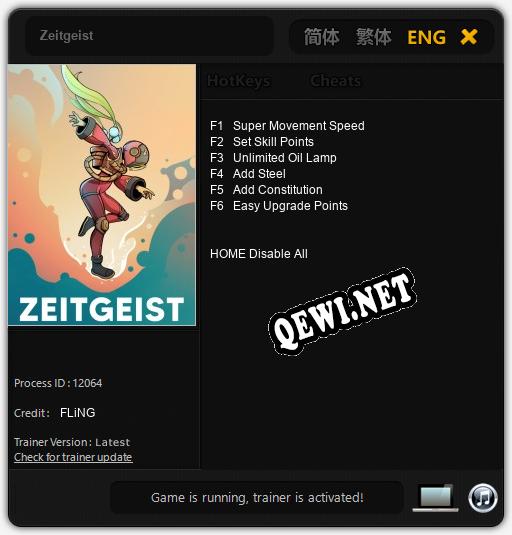 Zeitgeist: Читы, Трейнер +6 [FLiNG]