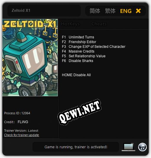 Трейнер для Zeltoid X1 [v1.0.6]