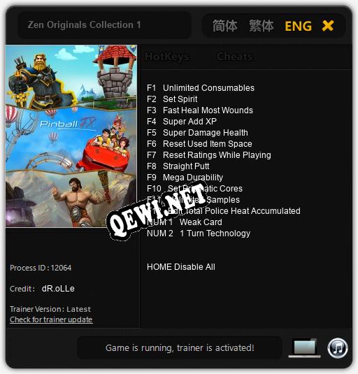 Zen Originals Collection 1: Трейнер +14 [v1.1]