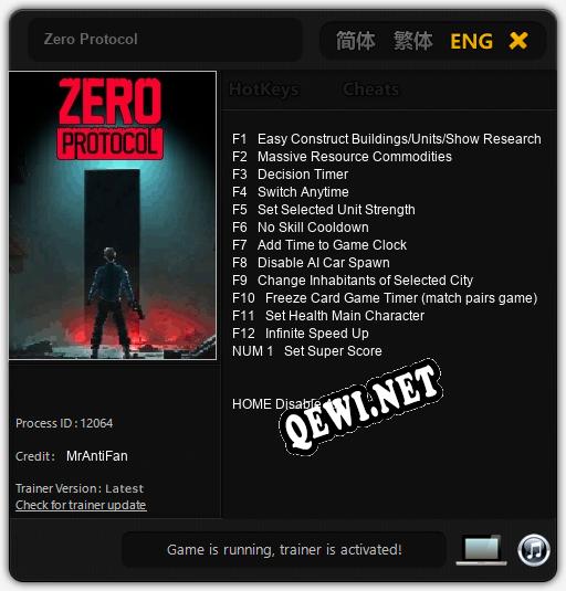 Zero Protocol: Читы, Трейнер +13 [MrAntiFan]