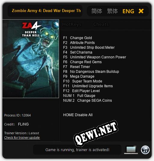 Zombie Army 4: Dead War Deeper Than Hell: Трейнер +14 [v1.1]