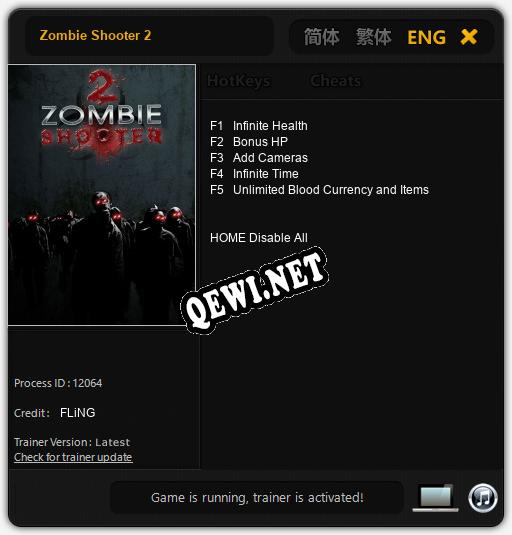 Трейнер для Zombie Shooter 2 [v1.0.5]