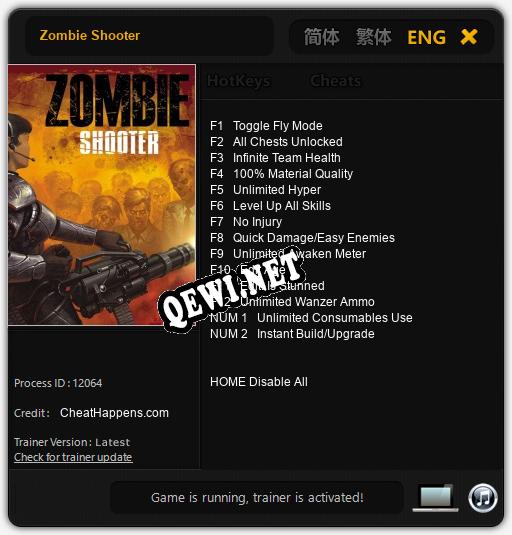 Zombie Shooter: Читы, Трейнер +14 [CheatHappens.com]
