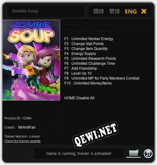 Zombie Soup: ТРЕЙНЕР И ЧИТЫ (V1.0.25)