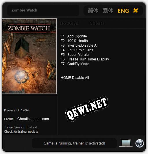 Zombie Watch: Читы, Трейнер +7 [CheatHappens.com]