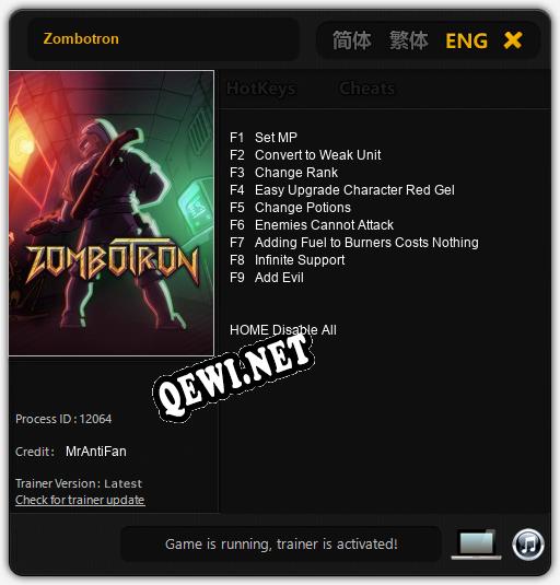 Zombotron: ТРЕЙНЕР И ЧИТЫ (V1.0.67)