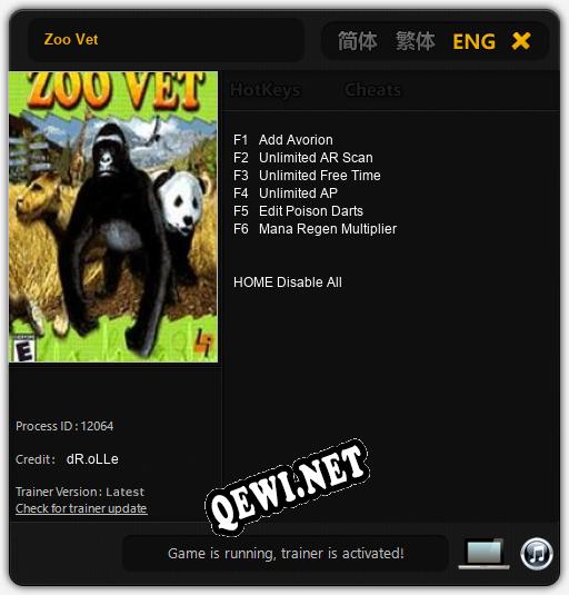 Трейнер для Zoo Vet [v1.0.3]