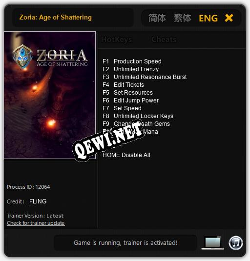 Zoria: Age of Shattering: Трейнер +10 [v1.7]